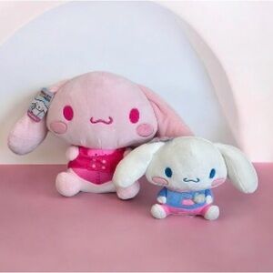 Hello Kitty Pink and White Cinnamoroll Plush Pair